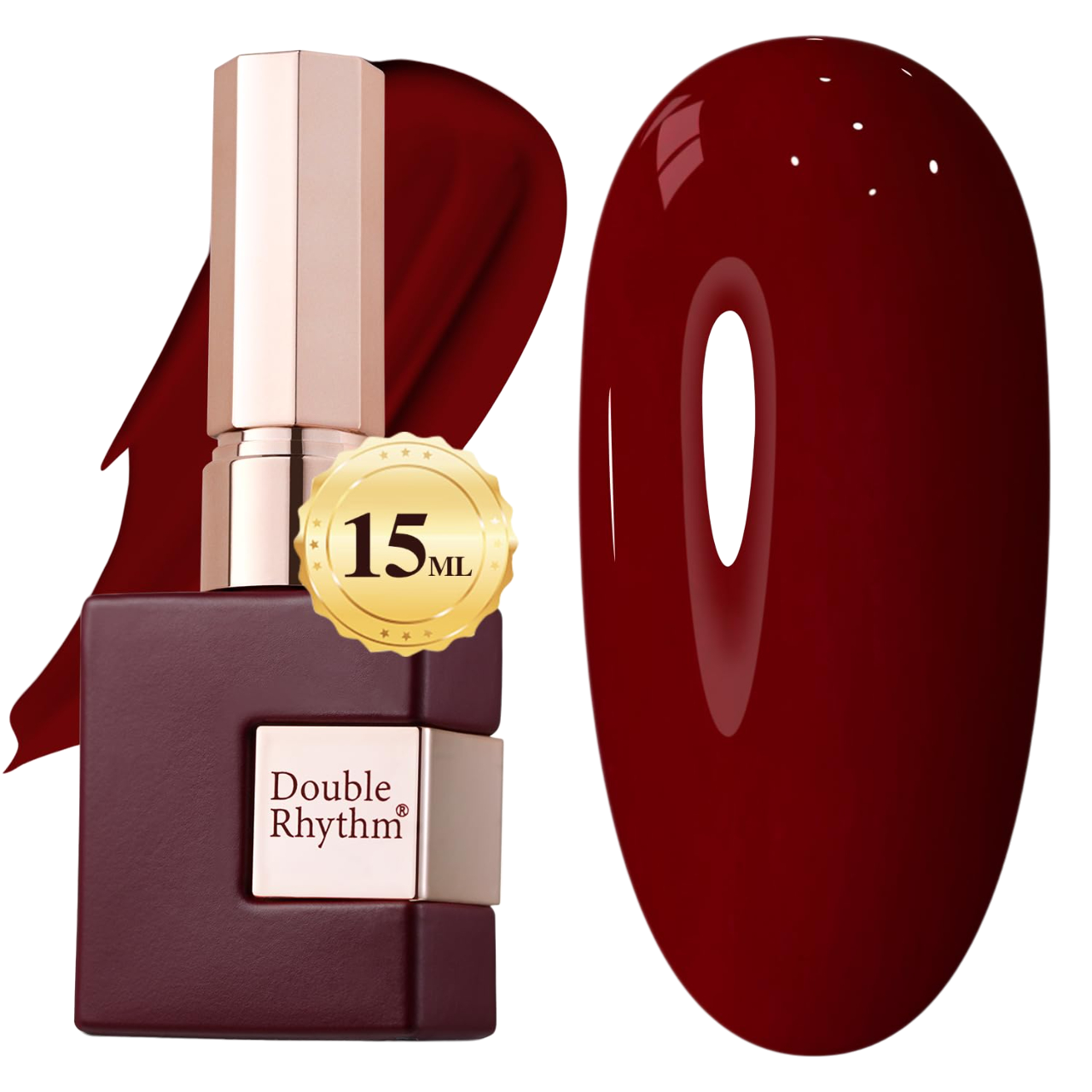 Gel Nail Polish Pure Sheer Same Color Same Bottle (Burgundy)