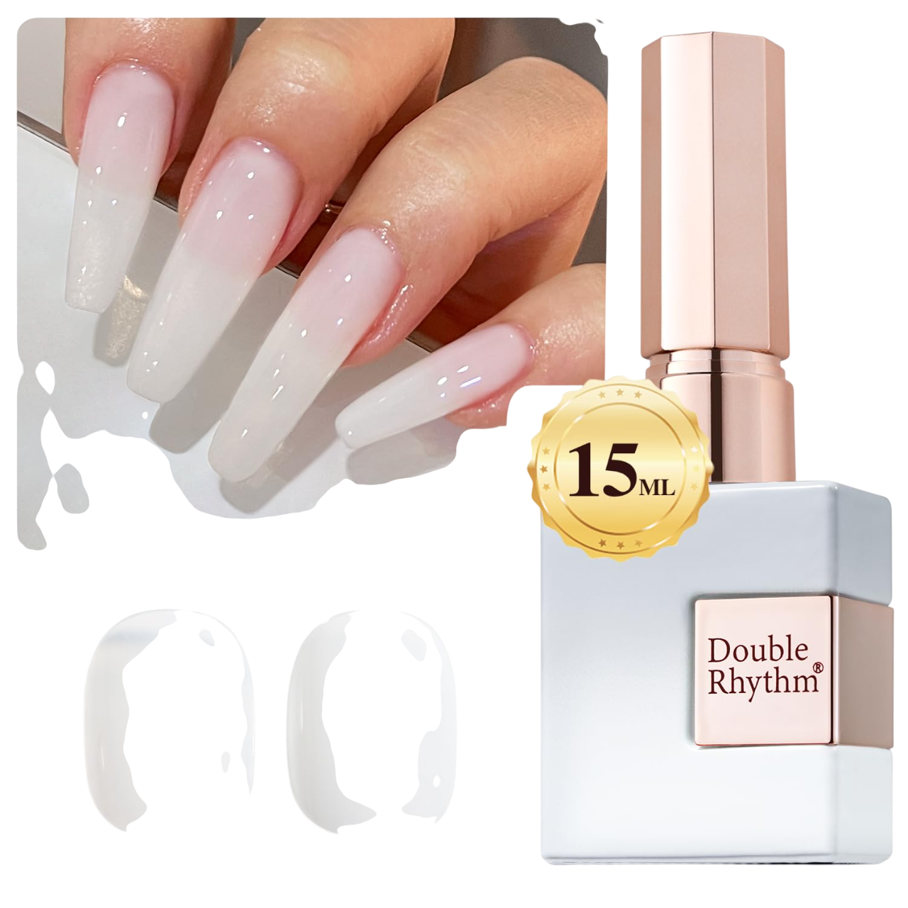 Translucent Gel Polish Sheer Neutral (Milky White) by Double Rhythm