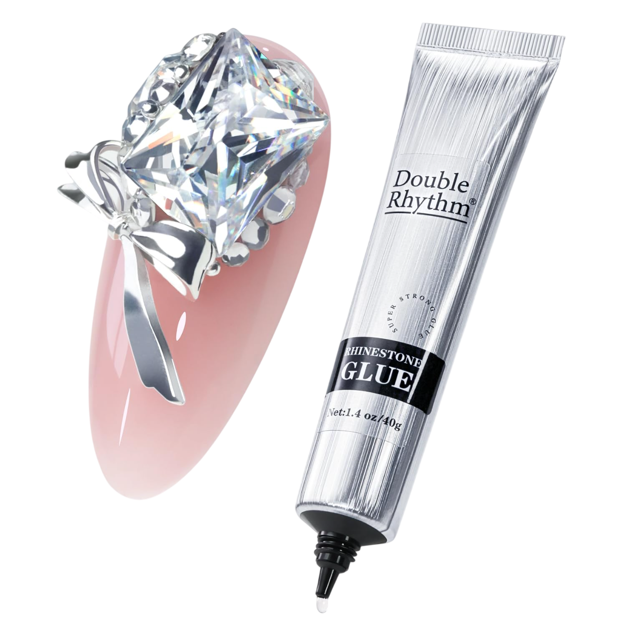 Double Rhythm 3D Art Jewels Charm Gem Decoration (Rhinestone Glue Clear)