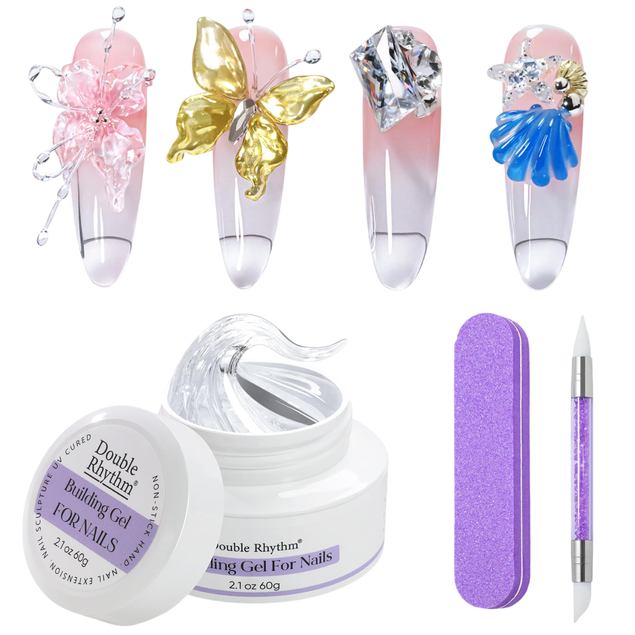 3D Clear Hard Gel for Building by Double Rhythm